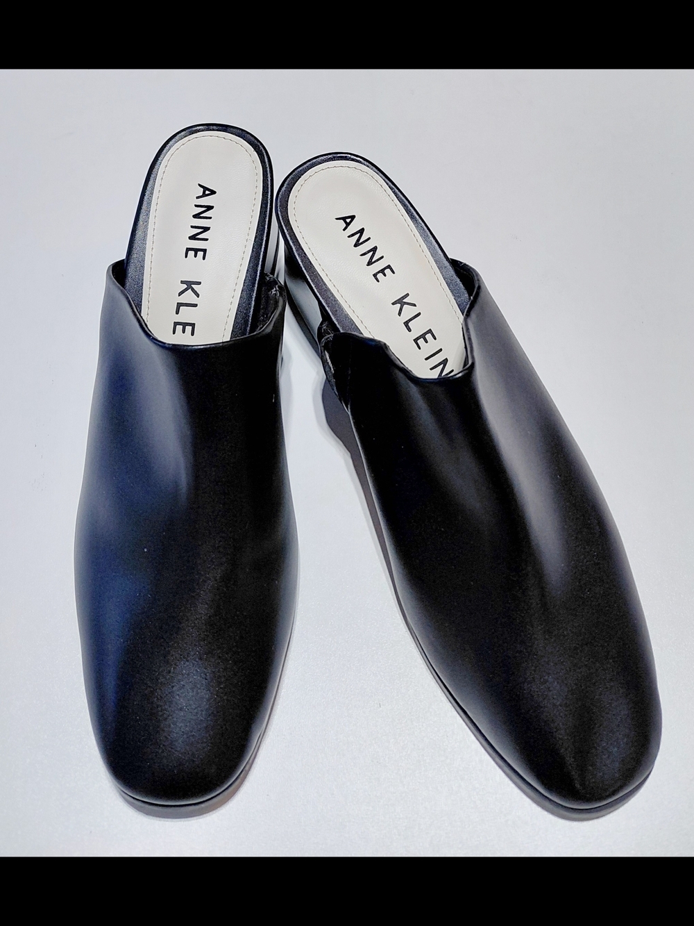 ANNE KLEIN Women's Iris  Black Slip-On Mules Size 10M